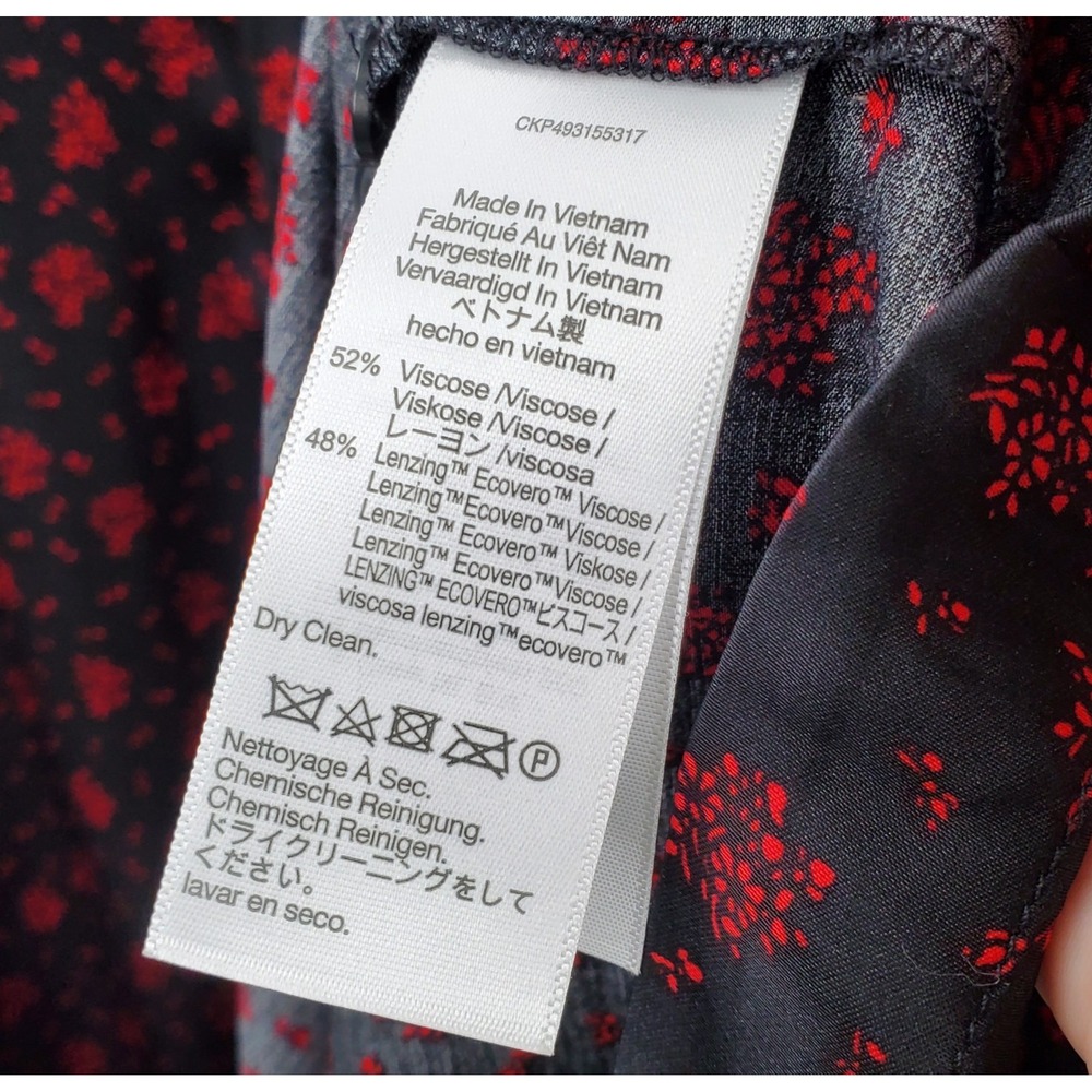 Madewell Button Front Midi Shirtdress Floral Viscose Satin Size 8 NEW NT371 B10 - Picture 5 of 5